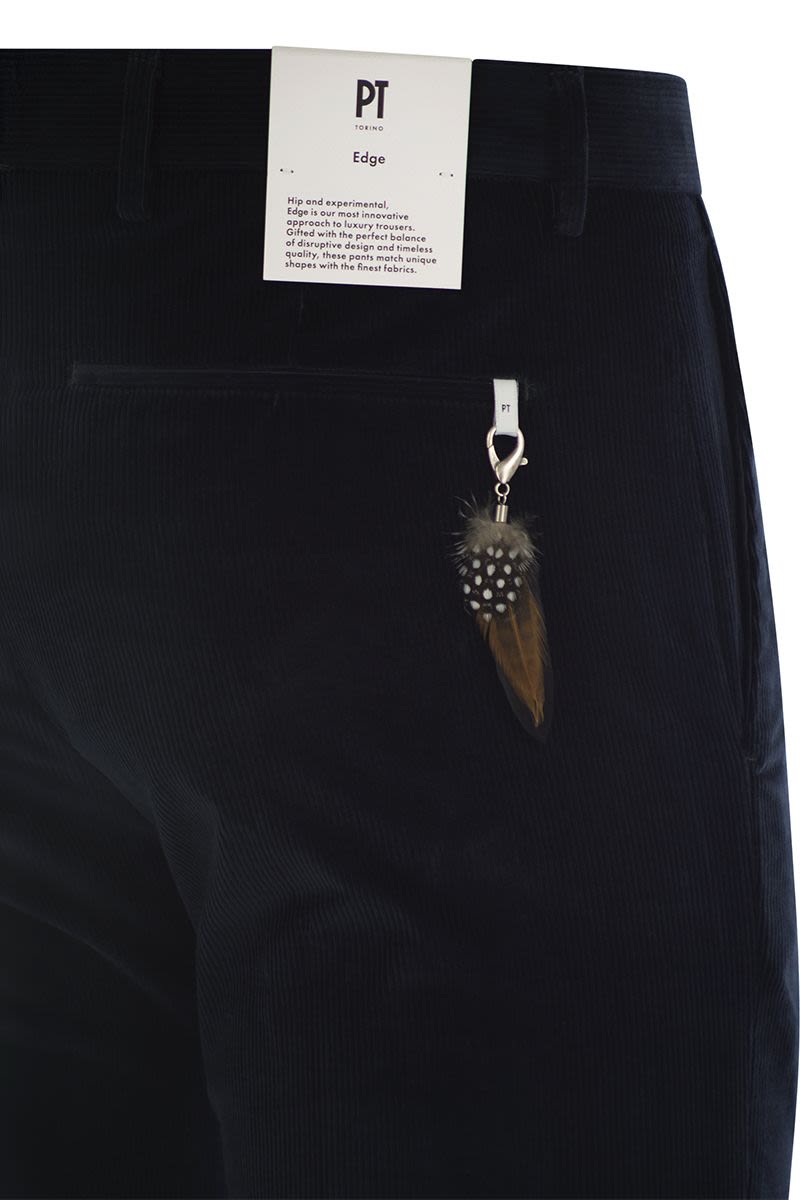 PT TORINO Slim Fit Velvet Trousers for Men