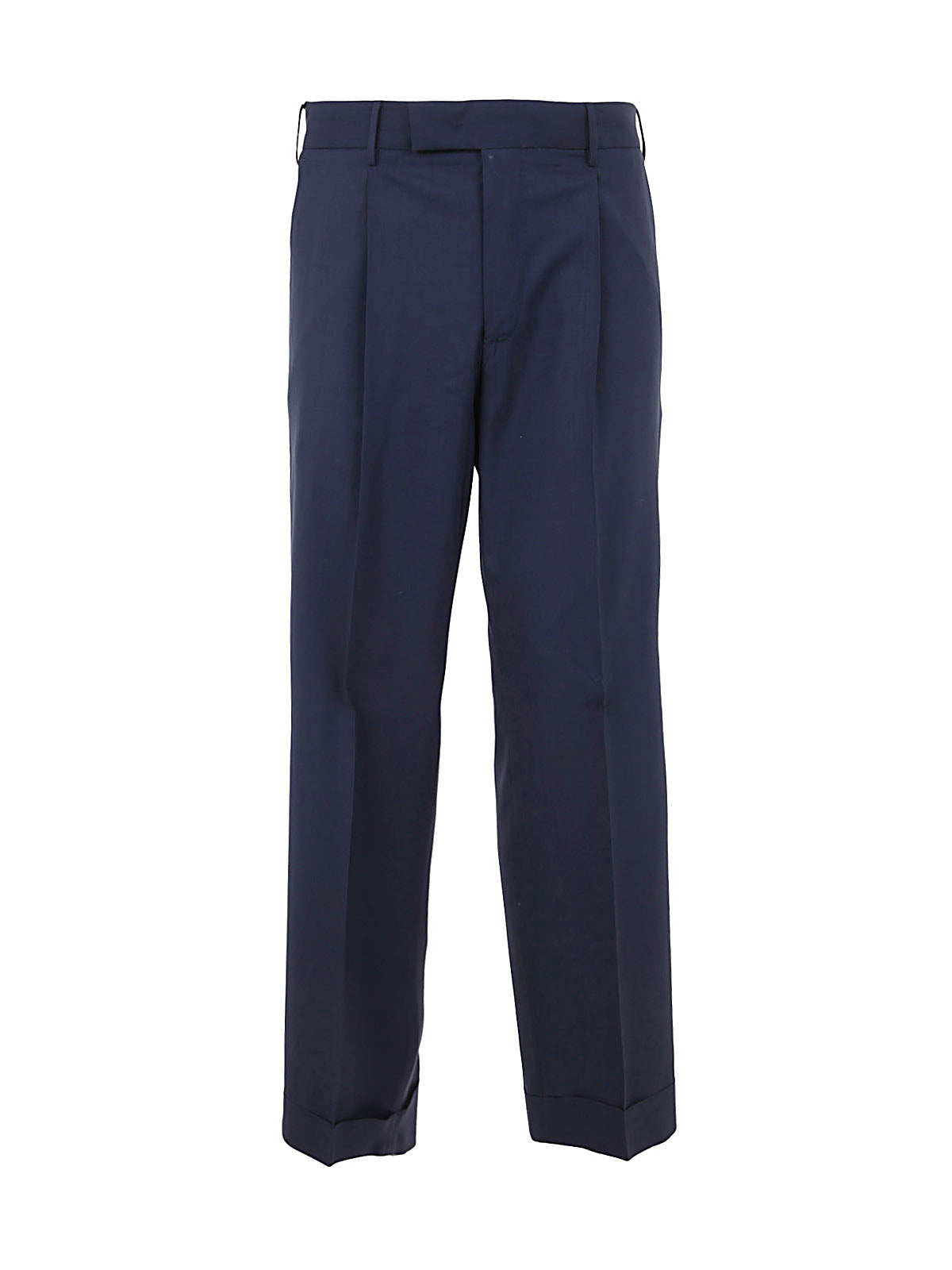 PT01 Men's Tailored Trousers with Lapel and Pleats