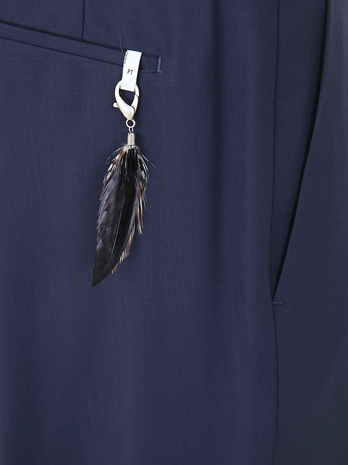 PT01 Men's Tailored Trousers with Lapel and Pleats