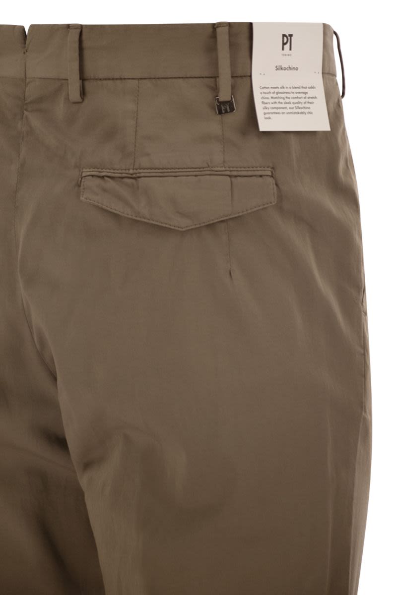 PT TORINO Master Fit Stretch Cotton Trousers for Men