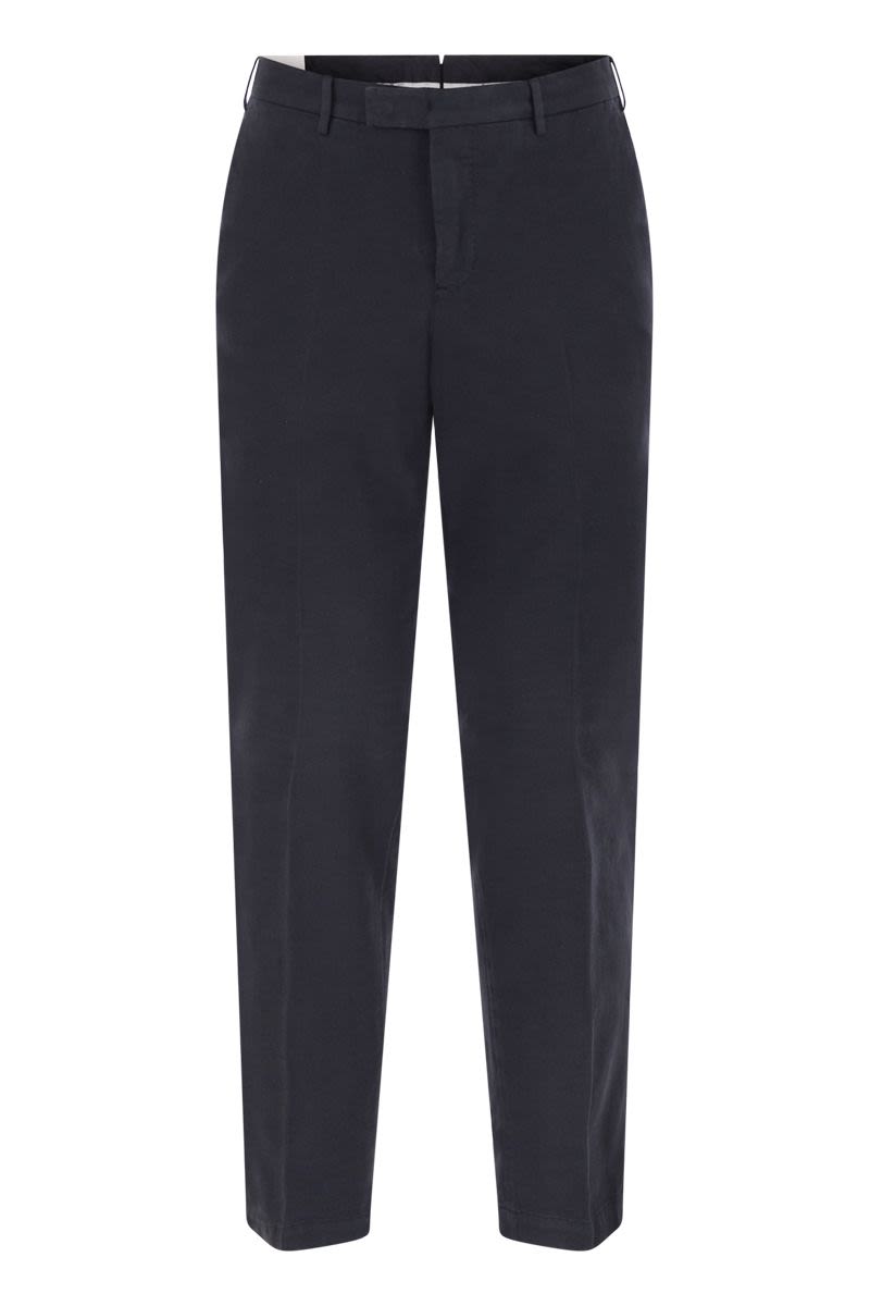 PT TORINO Masterfully Tailored Cotton and Cashmere Trousers