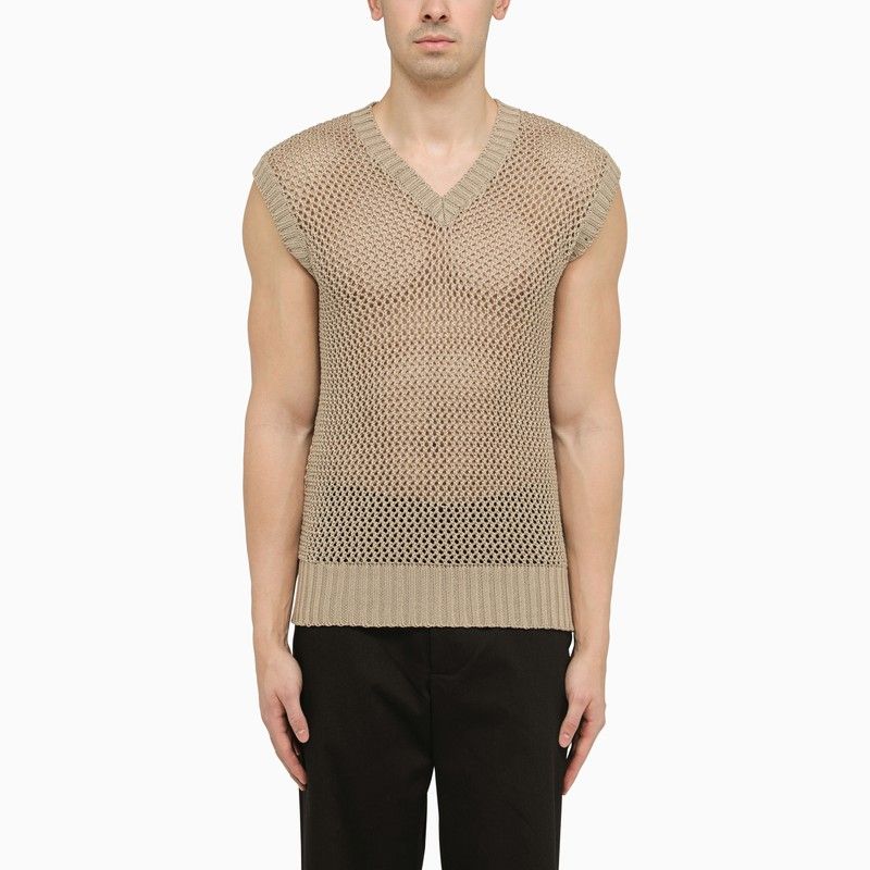 TAGLIATORE Perforated Cotton Waistcoat