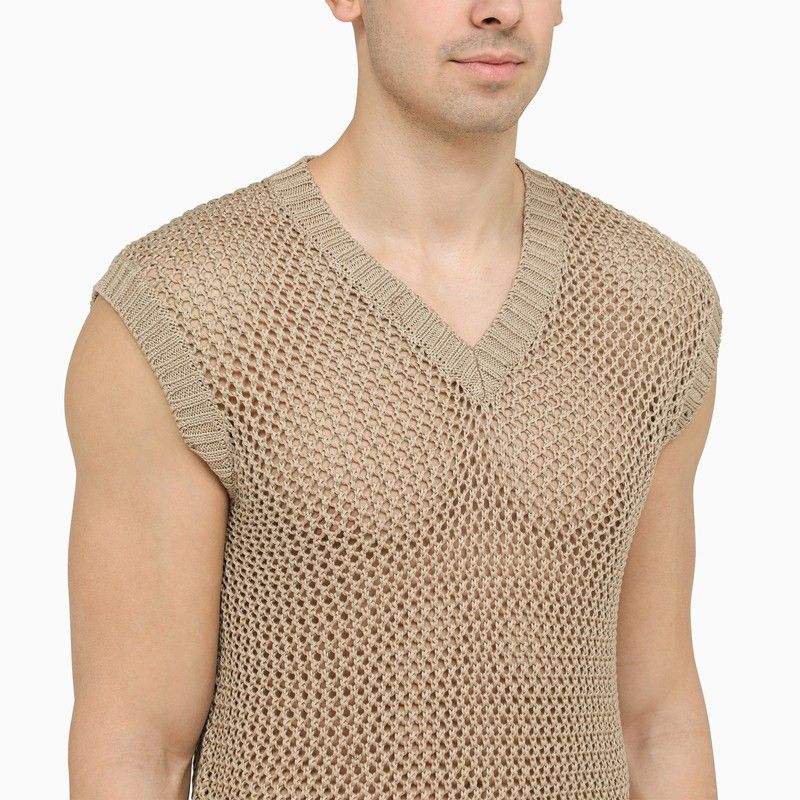 TAGLIATORE Perforated Cotton Waistcoat