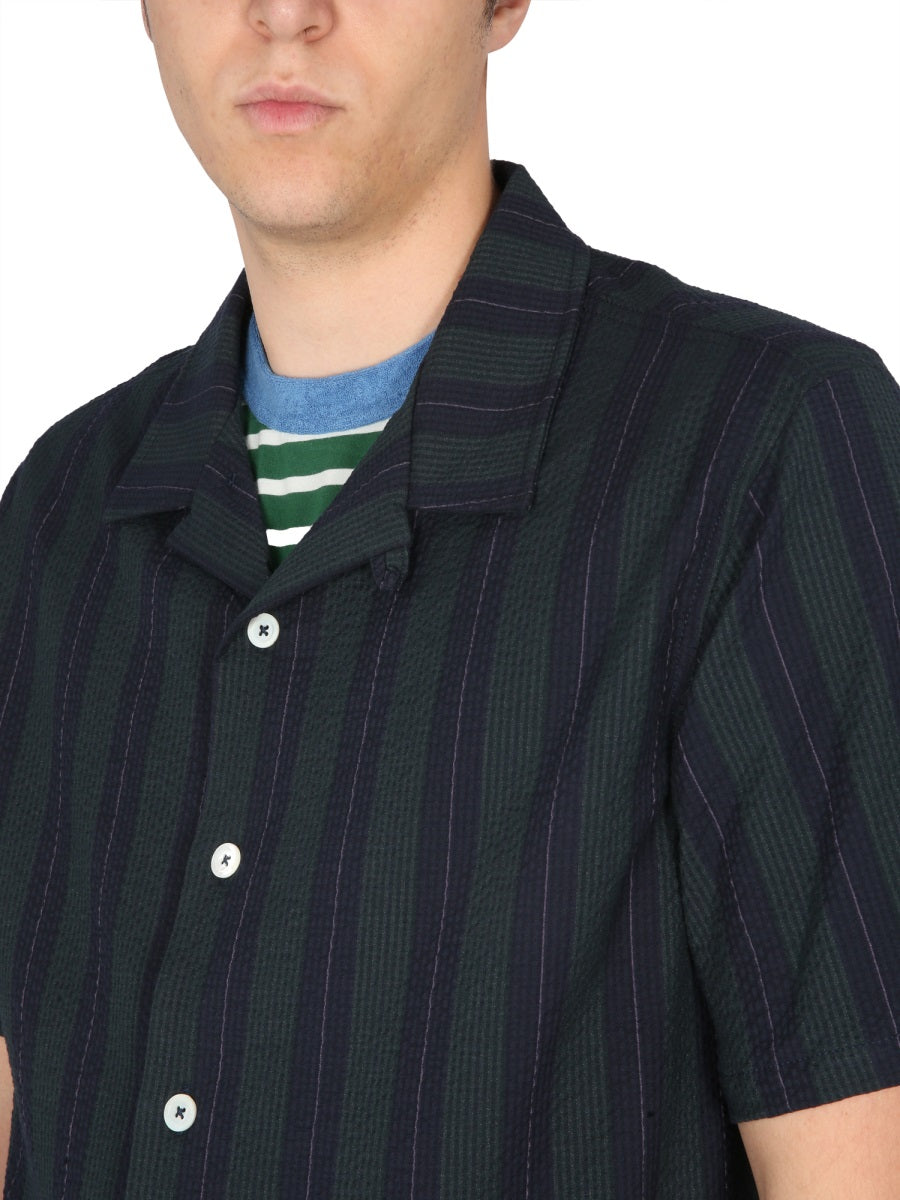 HOWLIN Men's Bowling Neck Button-Up Shirt