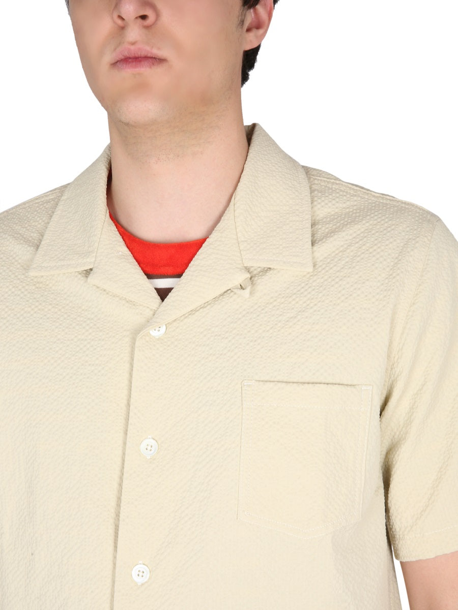 HOWLIN Men's Mini Cocktail Bowling Neck Button Shirt