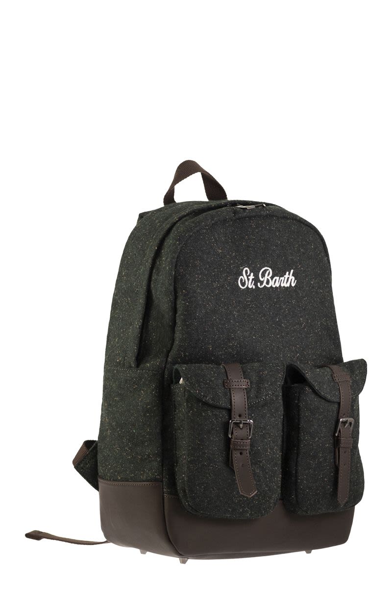 MC2 SAINT BARTH Fabric Backpack with Logo - 55 x 35 x 25 cm