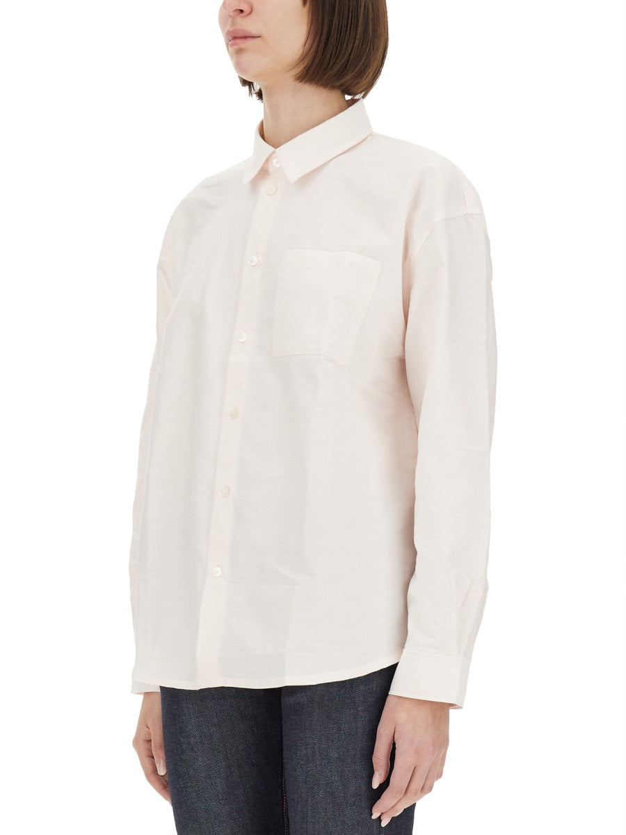 A.P.C. Boyfriend Cotton Shirt with Front Pocket