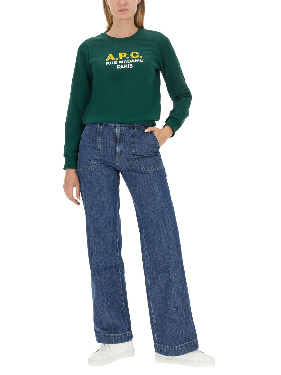 A.P.C. Women's Regular Fit Logo Sweatshirt