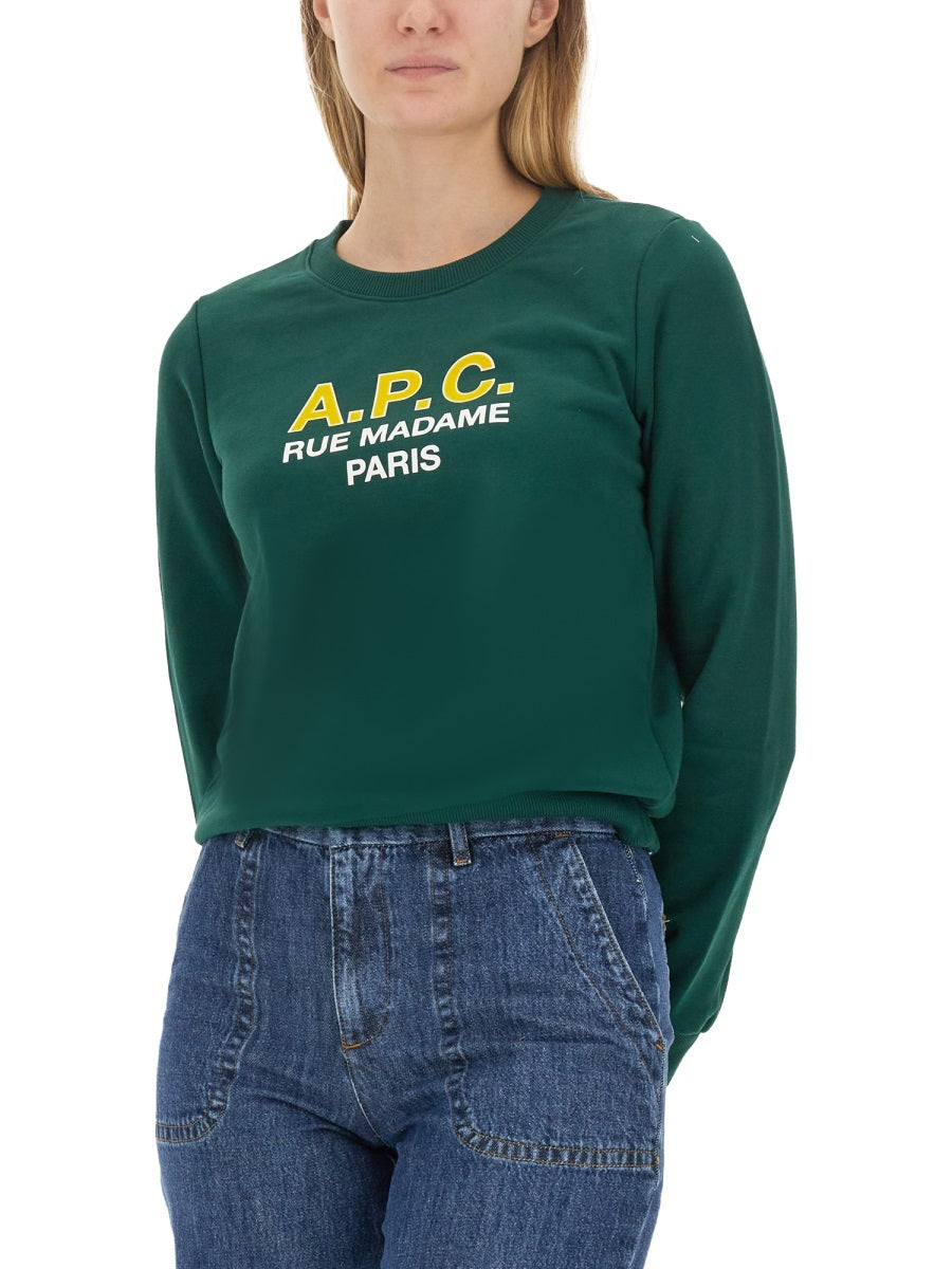 A.P.C. Women's Regular Fit Logo Sweatshirt