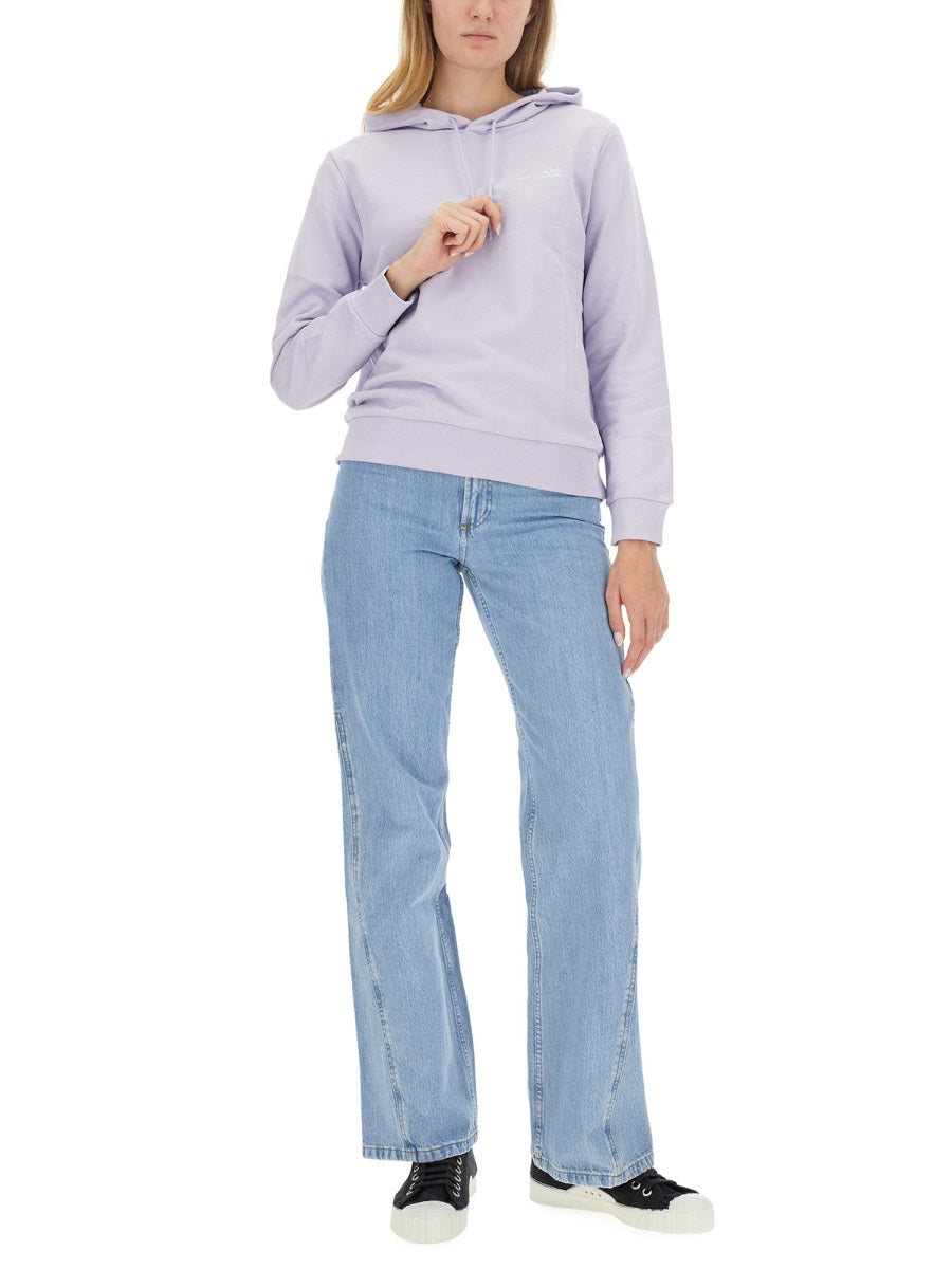 A.P.C. Regular Fit Logo Sweatshirt - Size L