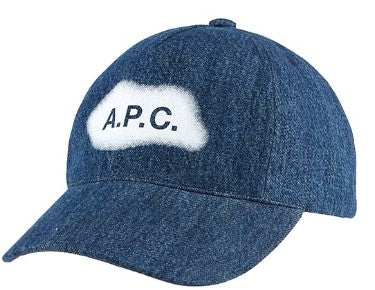 A.P.C. Washed Indigo Cotton Cap for Men