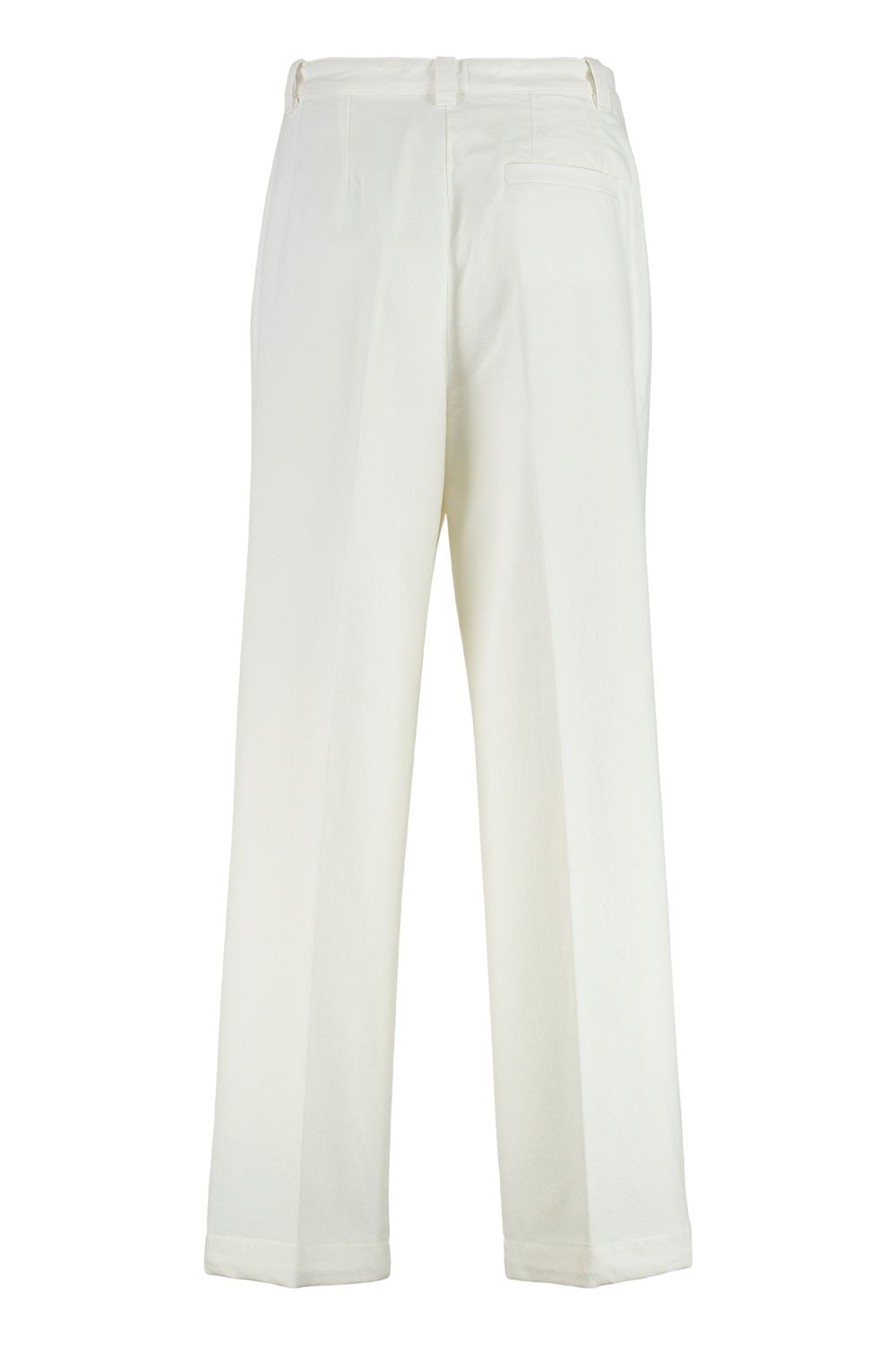 A.P.C. Wide Leg Cotton Blend Trousers