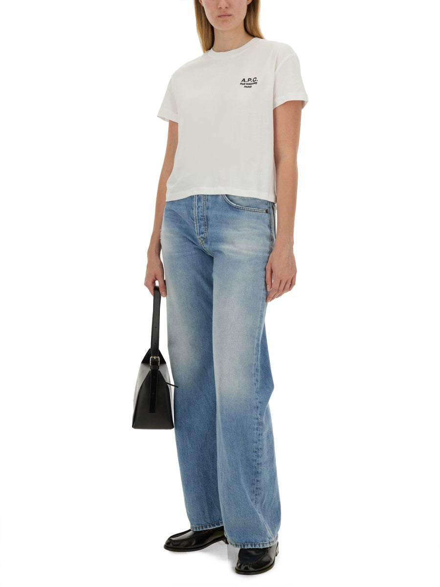 A.P.C. Women's Logo T-Shirt - Size S