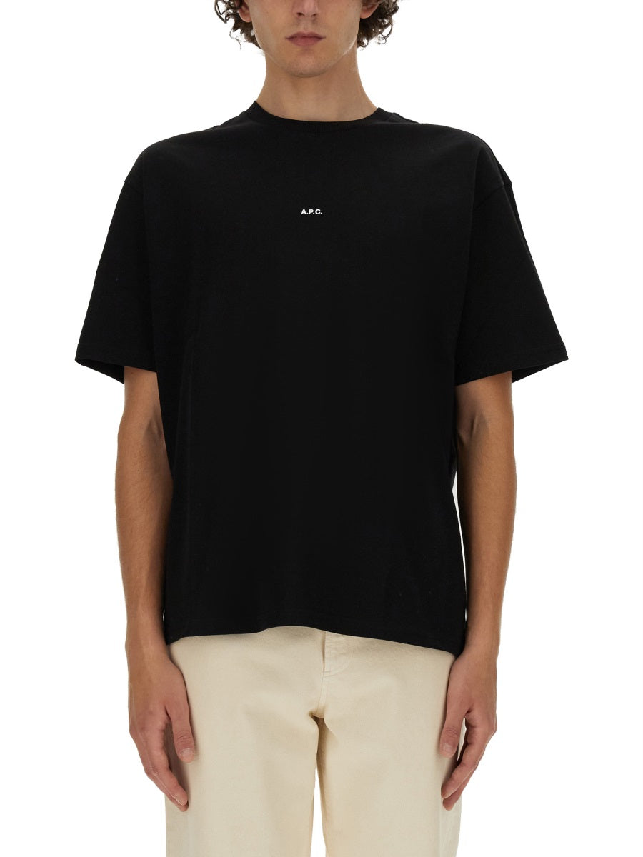 A.P.C. Women's Boxy Mini Logo Organic Cotton T-Shirt