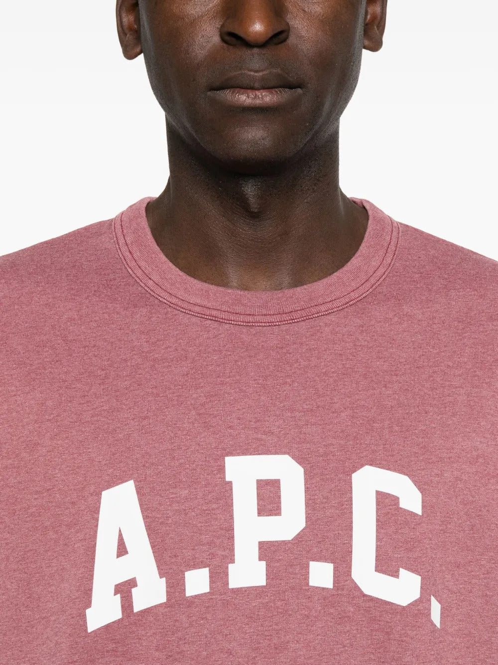 A.P.C. Men's Crew Neck Printed Logo T-Shirt