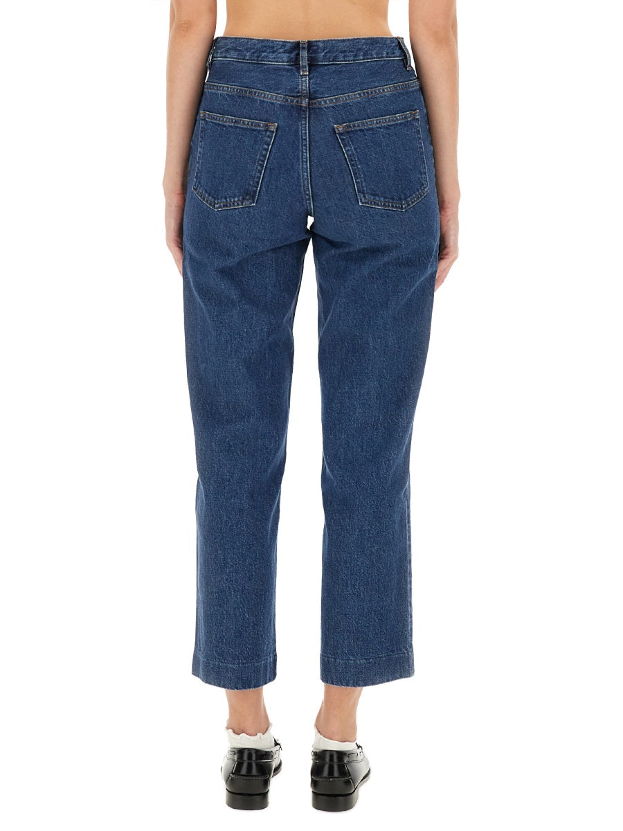 A.P.C. Organic Cotton High-Waisted Jeans for Women