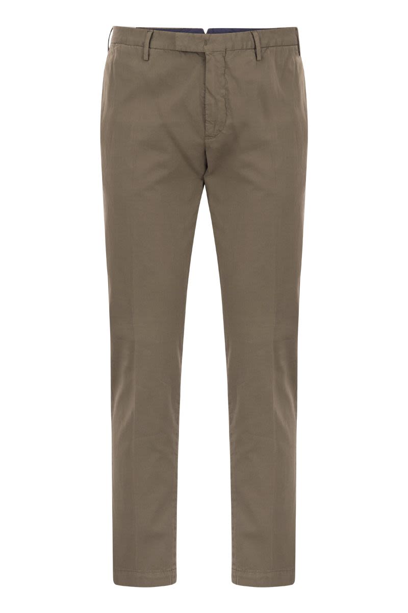 PT01 Superslim Trousers in Cotton and Silk