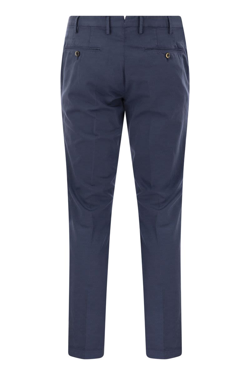 PT01 Men's Cotton and Silk Skinny Trousers