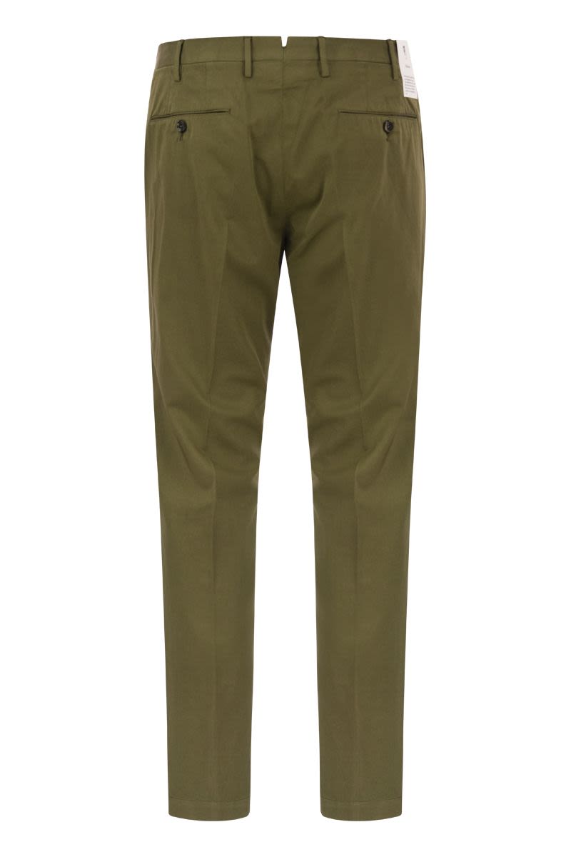 PT01 Men's Skinny Cotton-Silk Trousers