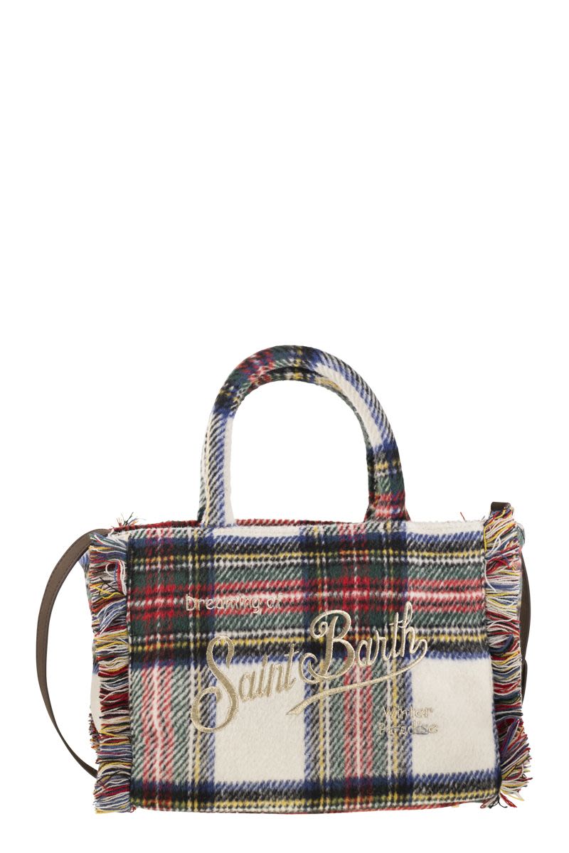 MC2 SAINT BARTH Wool-Effect Handbag with Logo - 30cm x 23cm x 13cm