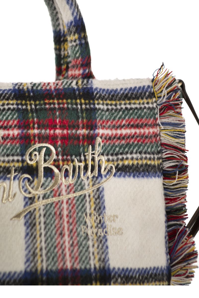 MC2 SAINT BARTH Wool-Effect Handbag with Logo - 30cm x 23cm x 13cm