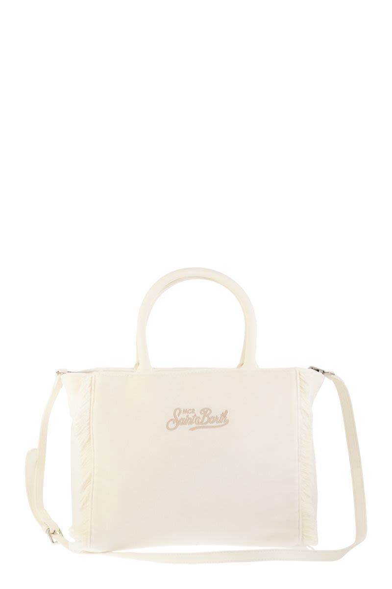 MC2 SAINT BARTH Mini Velvet Handbag with Logo - Stylish and Contemporary