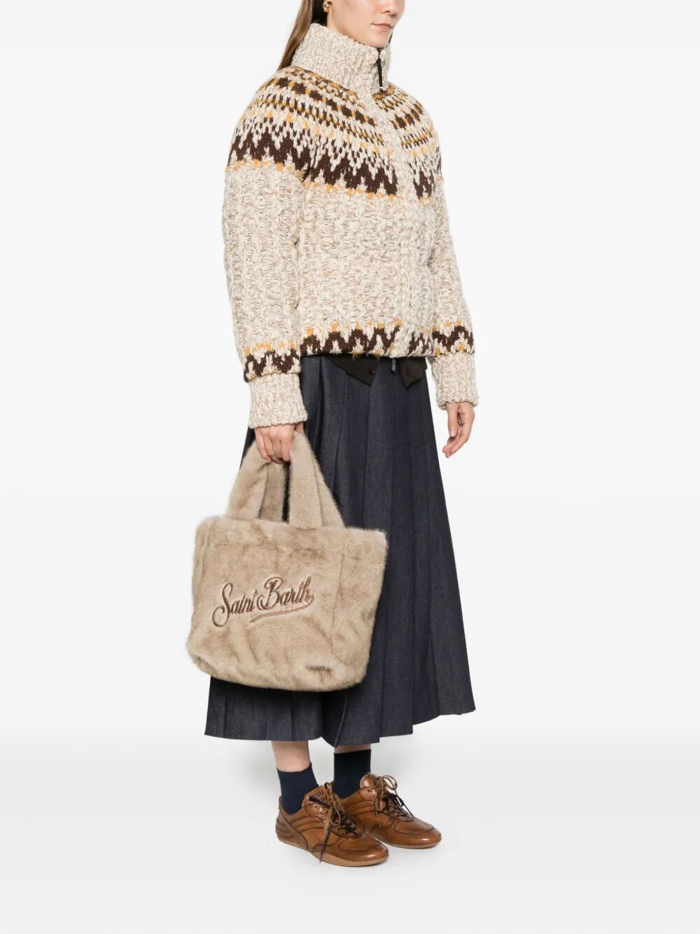 MC2 SAINT BARTH Soft Fur Tote Handbag