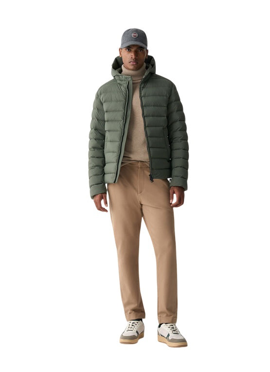 COLMAR Men's Down Jacket with Snap-Button Collar