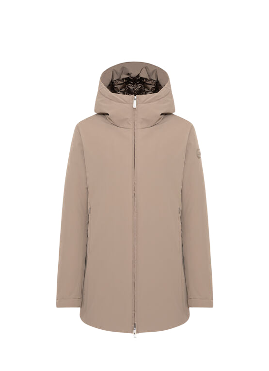 COLMAR Women's Down Jacket with Fixed Hood - Size 42