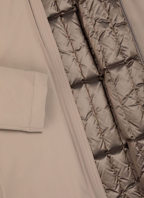 COLMAR Women's Down Jacket with Fixed Hood - Size 42