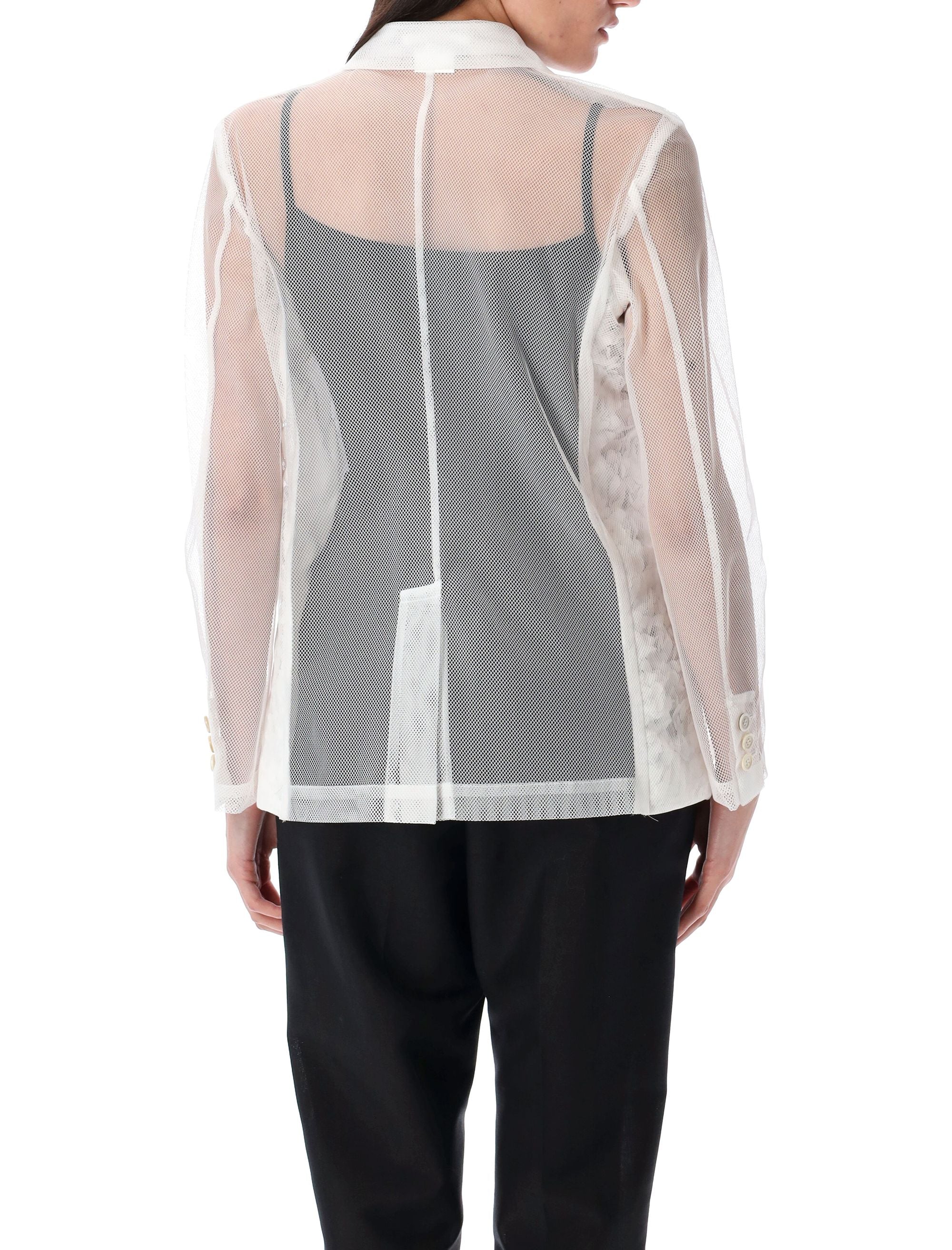 COMME DES GARÇONS Semi-Sheer Panelled Blazer for Women - Size S