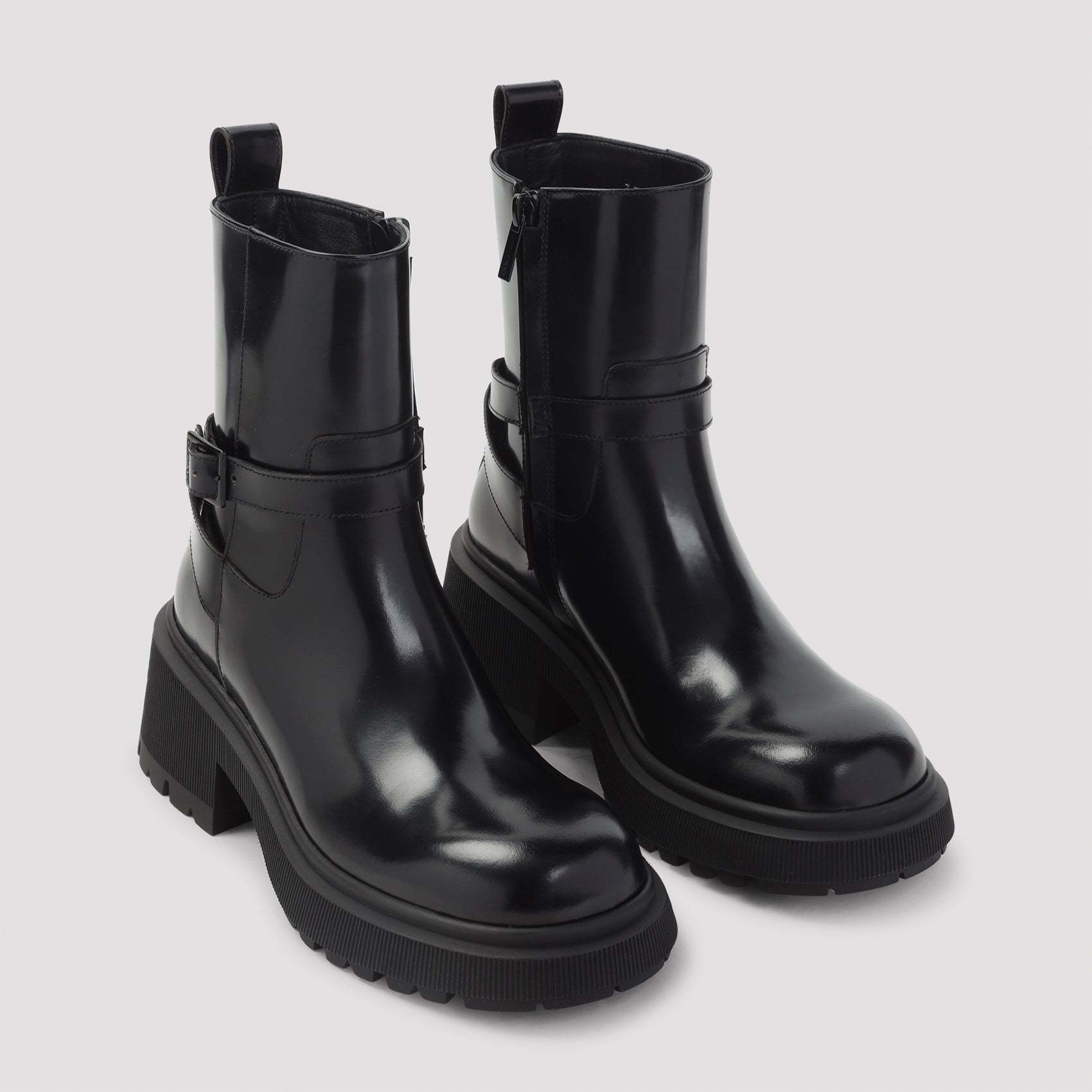 JIMMY CHOO Soft Box 100% Leather Conny Flat Boots - Heel Height: 5.5cm