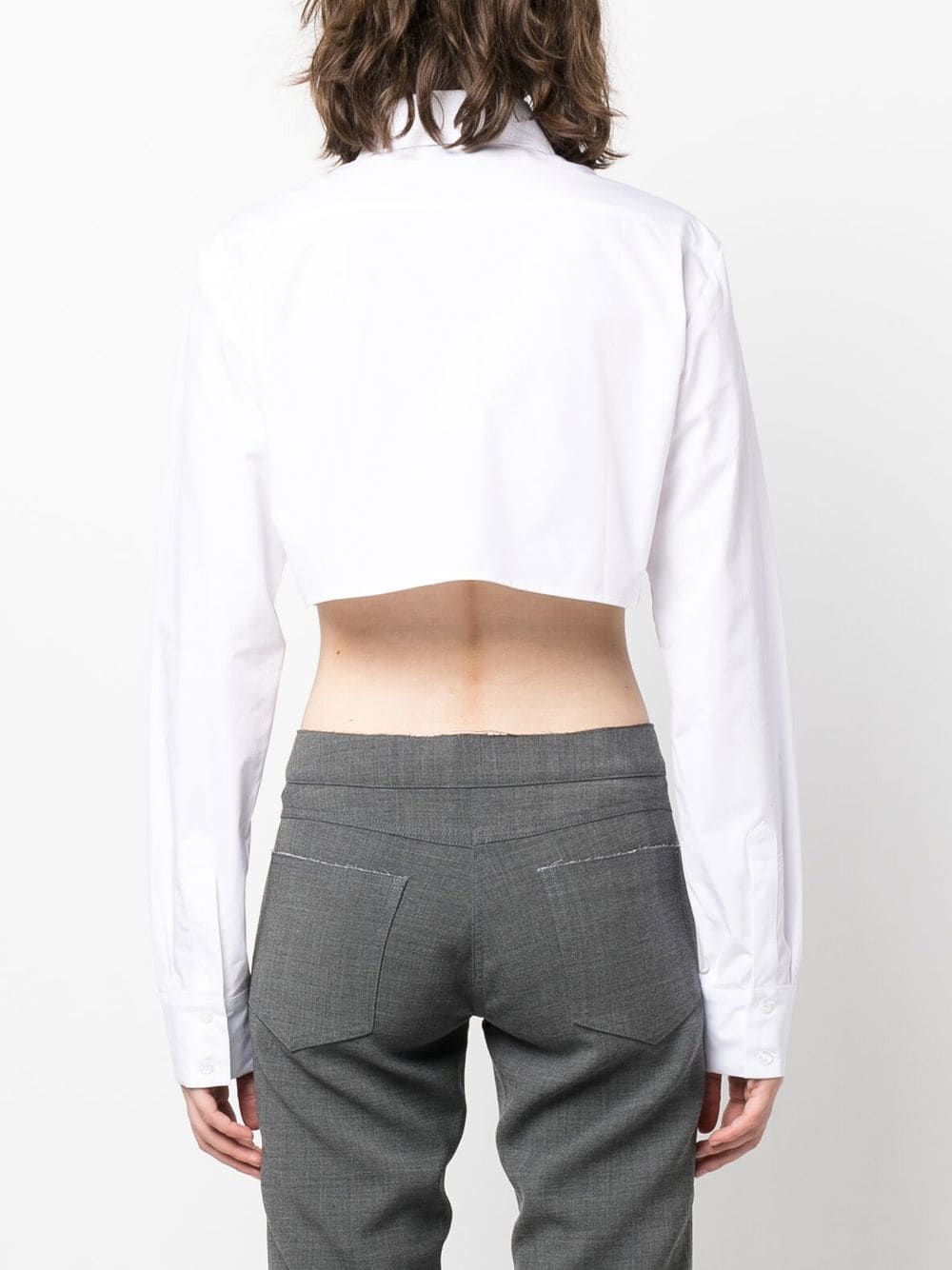 COPERNI Cotton Cropped Mini Shirt
