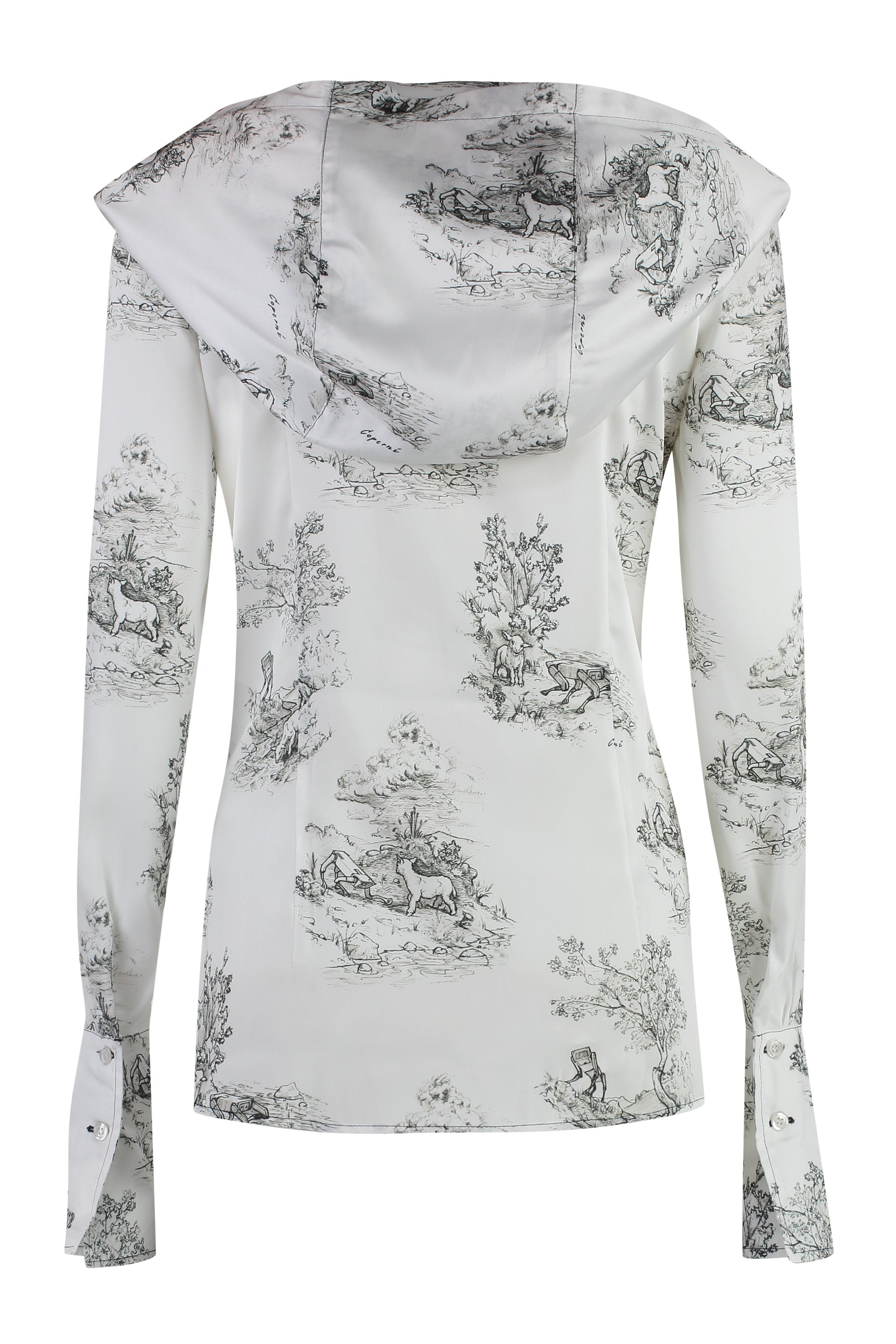 COPERNI Hooded Printed Twill Shirt