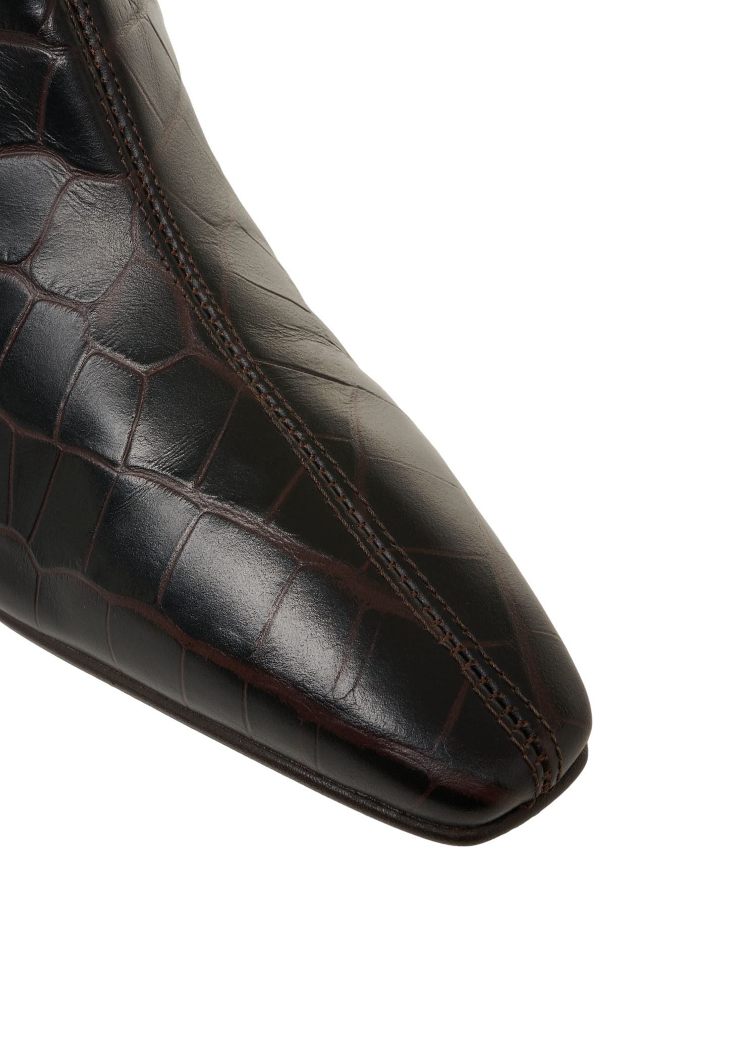 COPENAGHEN Crocodile-Effect Ankle Boots with Block Heel - CPH296