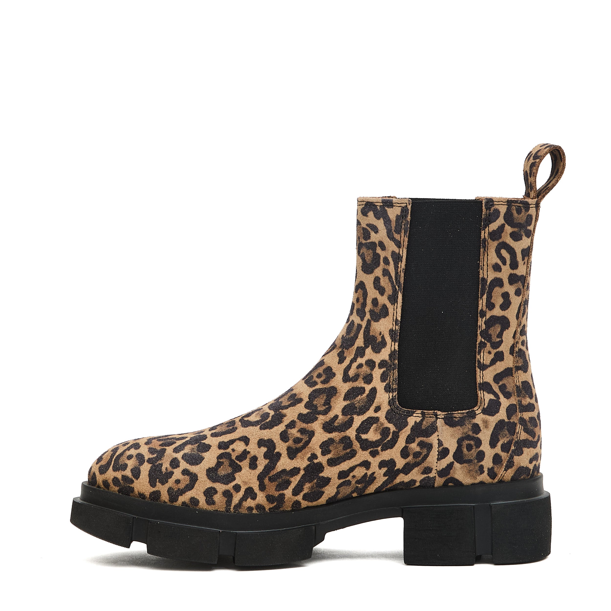 COPENHAGEN Chic Leopard Print Suede Ankle Boots
