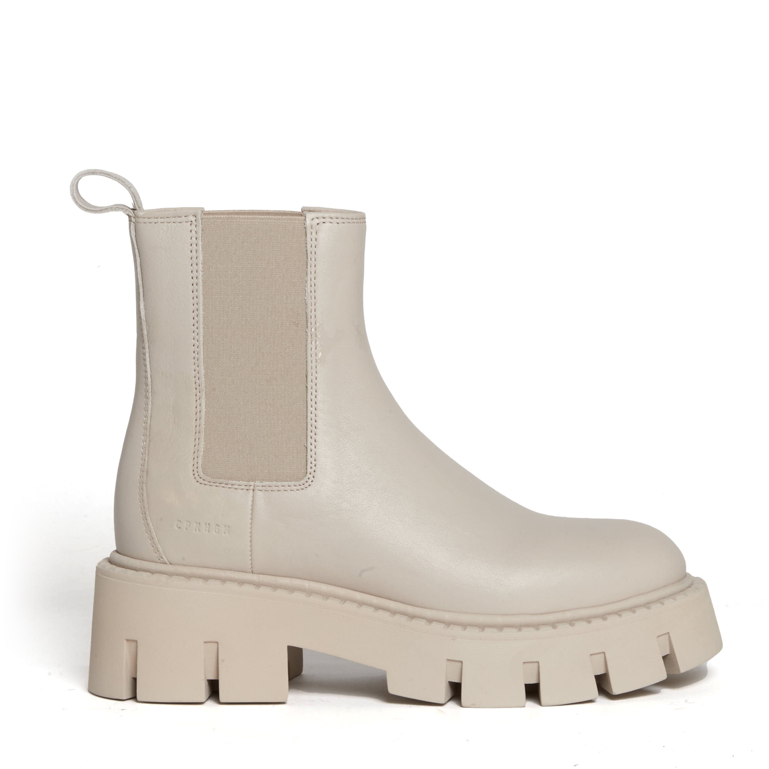COPENHAGEN Beige Leather Ankle Boots for Women