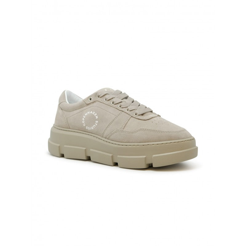 COPENHAGEN Light Stone Suede Sneakers for Women