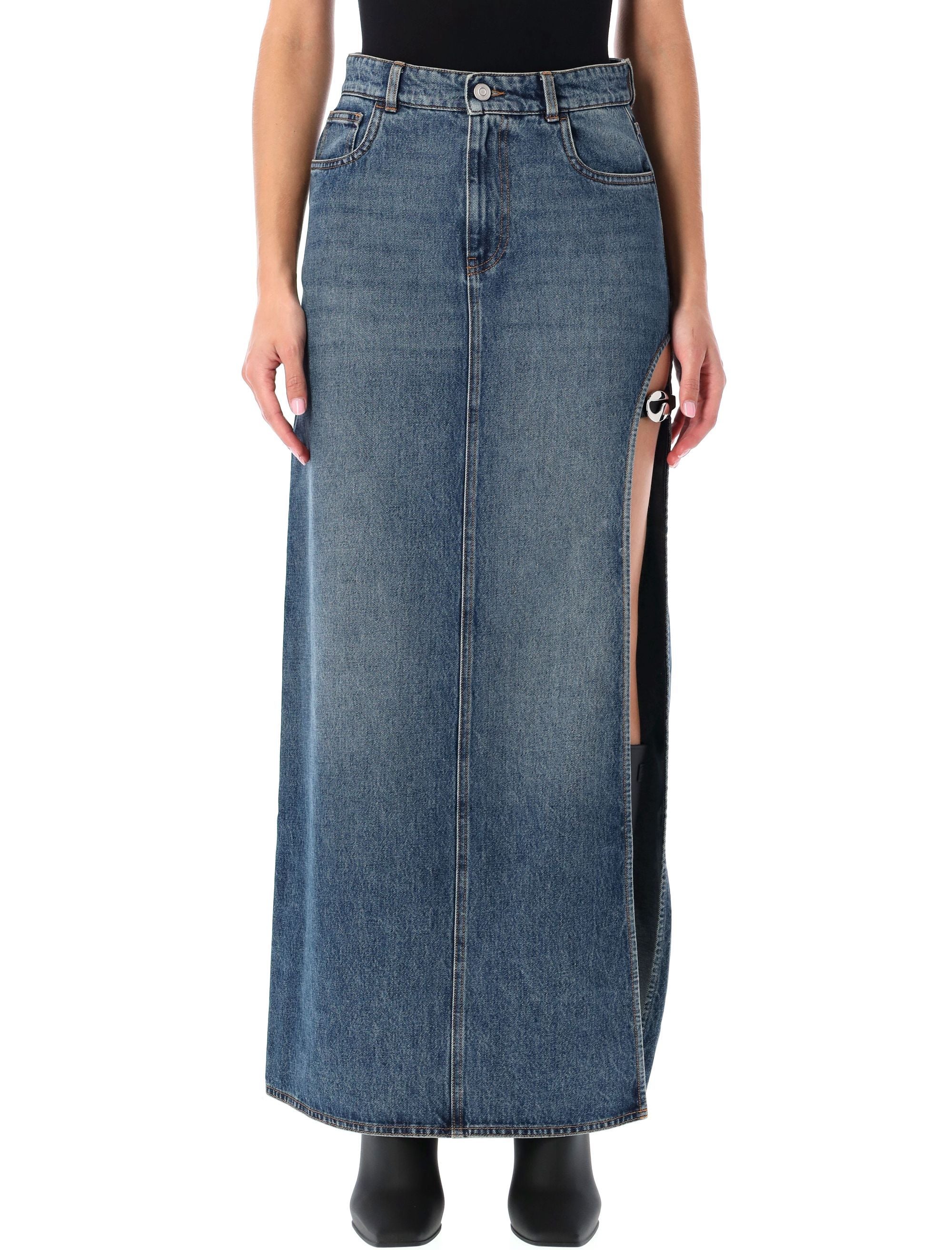 COPERNI Garter Belt Denim Maxi Skirt - Women