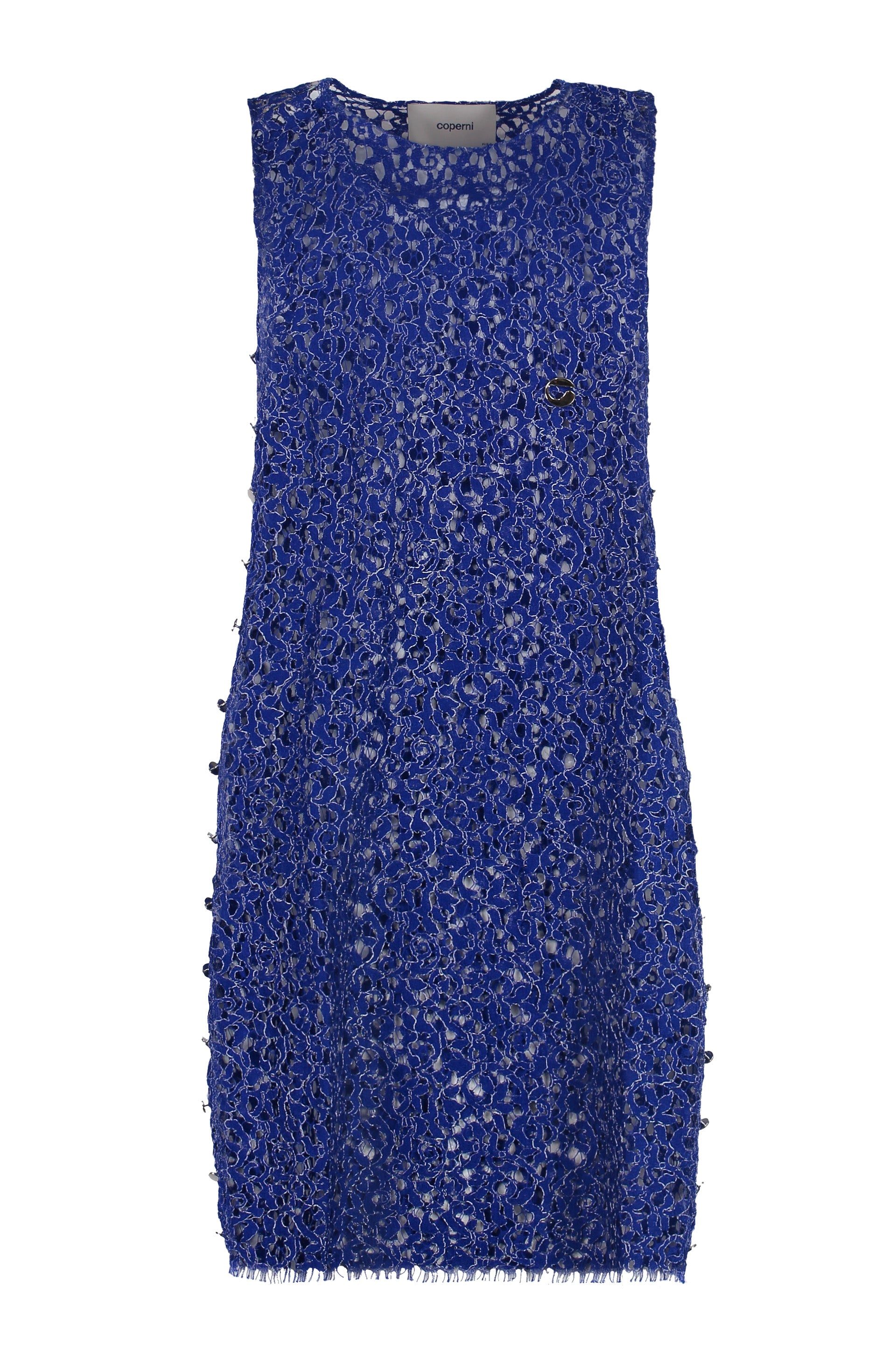 COPERNI Floral Lace Mini Dress with Lurex Details