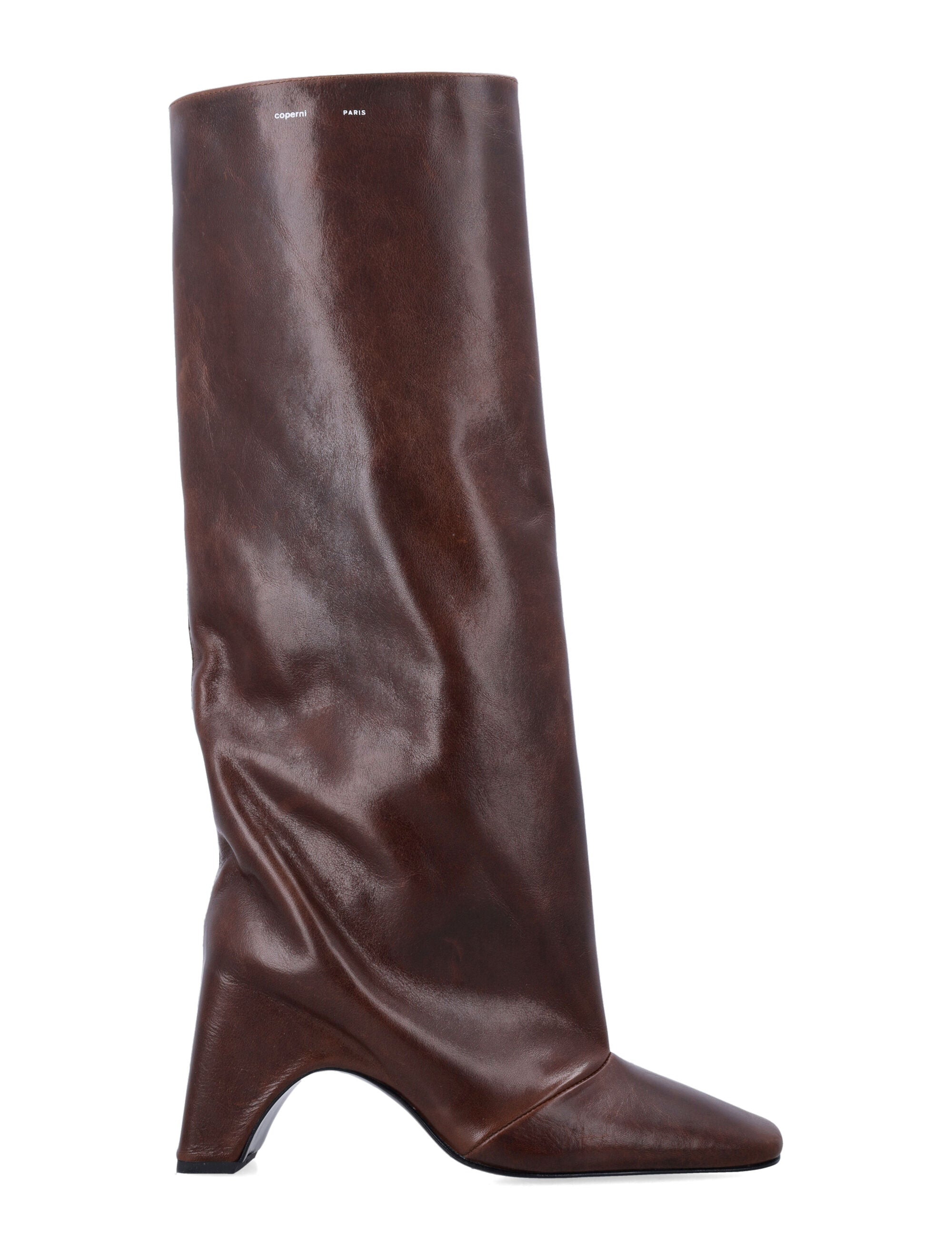 COPERNI Arch Sole Leather Boots with Square Toe - 8 cm Heel