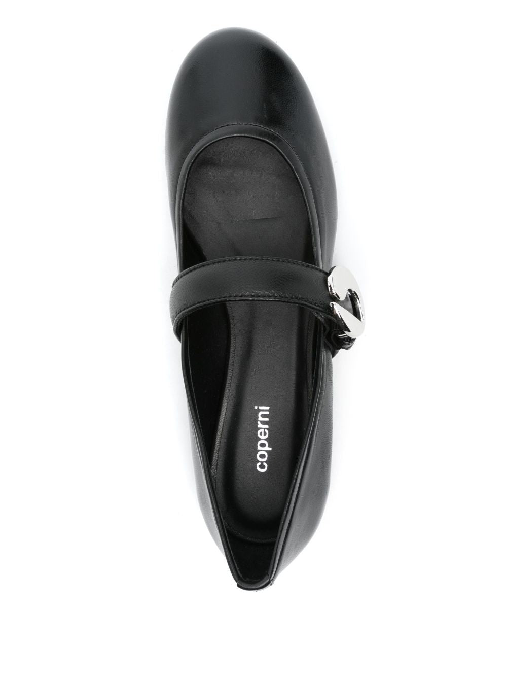 COPERNI Leather Ballet Flats with Logo-Buckle Fastening