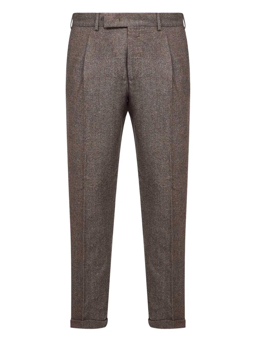 PT TORINO Tailored Pleated Wool Trousers