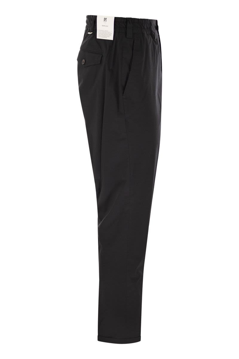 PT TORINO Cotton Blend Stretch Trousers for Men - SS25