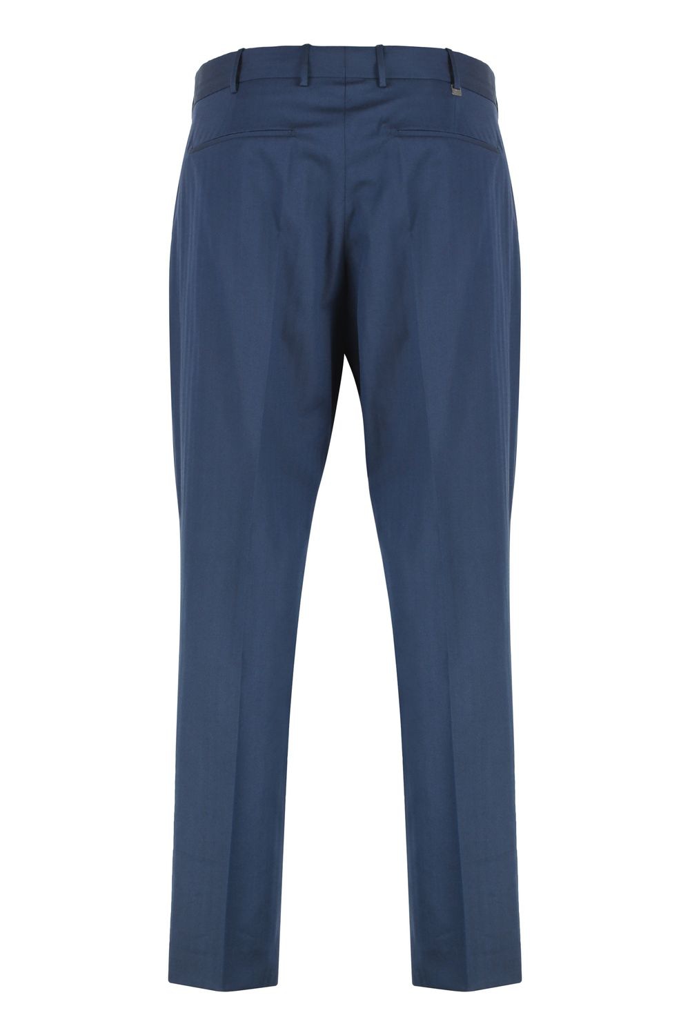 PT01 Slim Fit Trousers with Silk Blend for Men