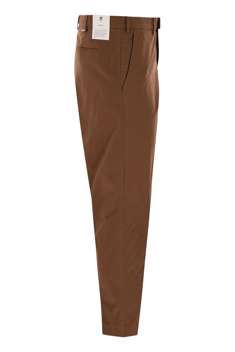PT TORINO Slim Fit Stretch Cotton Trousers for Men