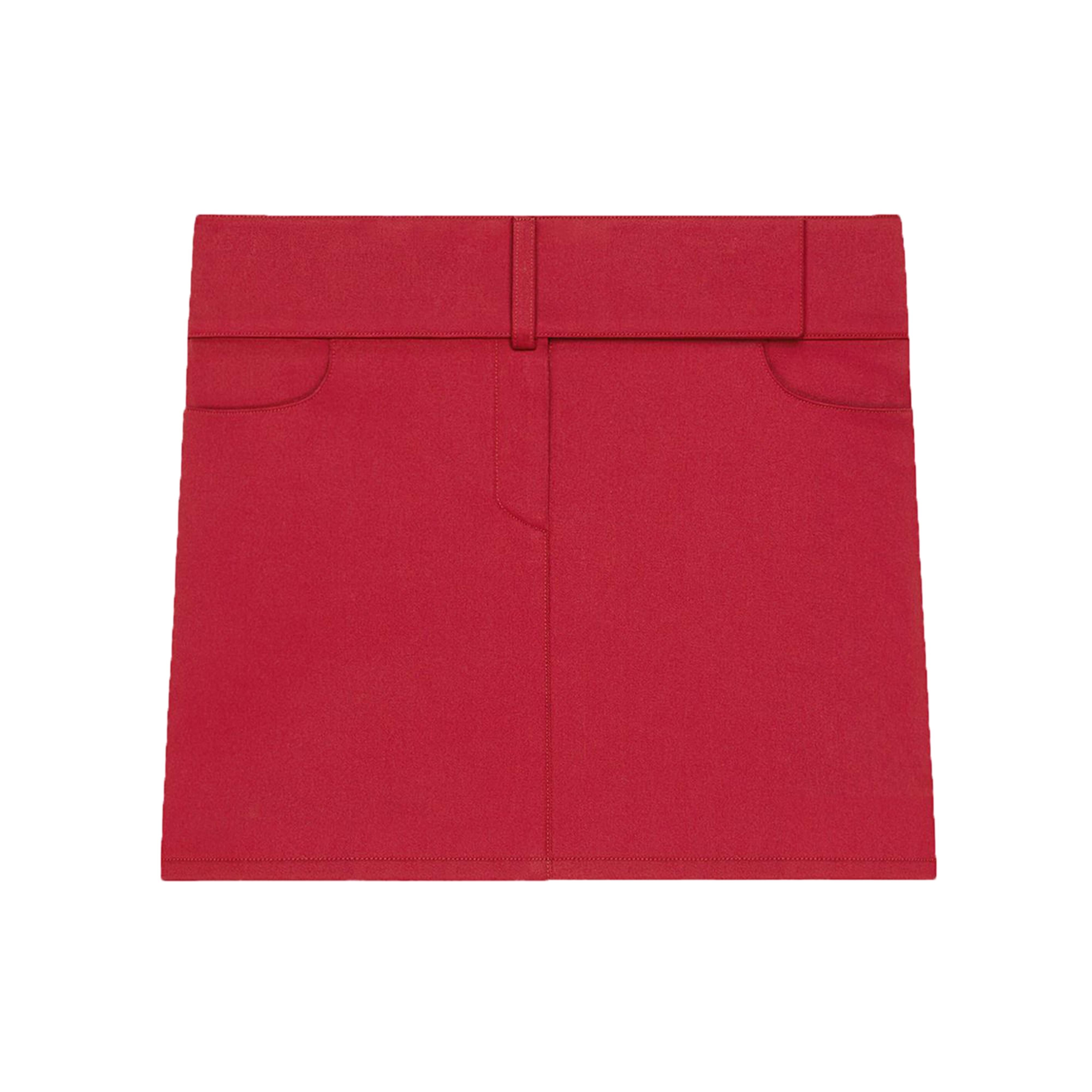 COURREGES Belted Polycotton Mini Skirt