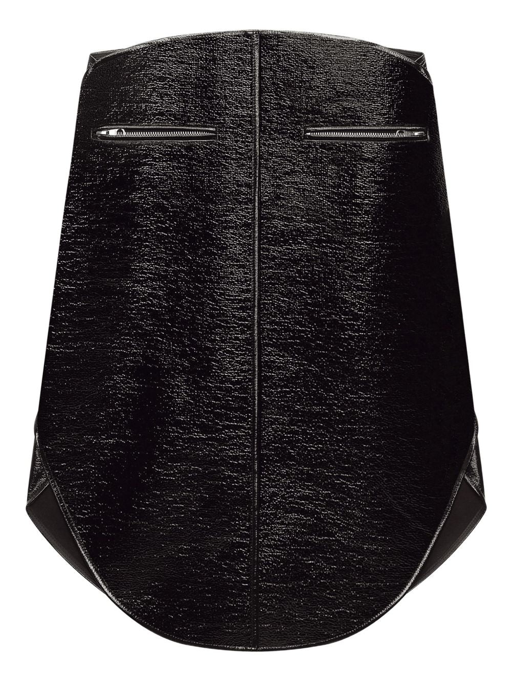 COURREGES High-Waisted Mini Skirt with Curved Hemline for Women