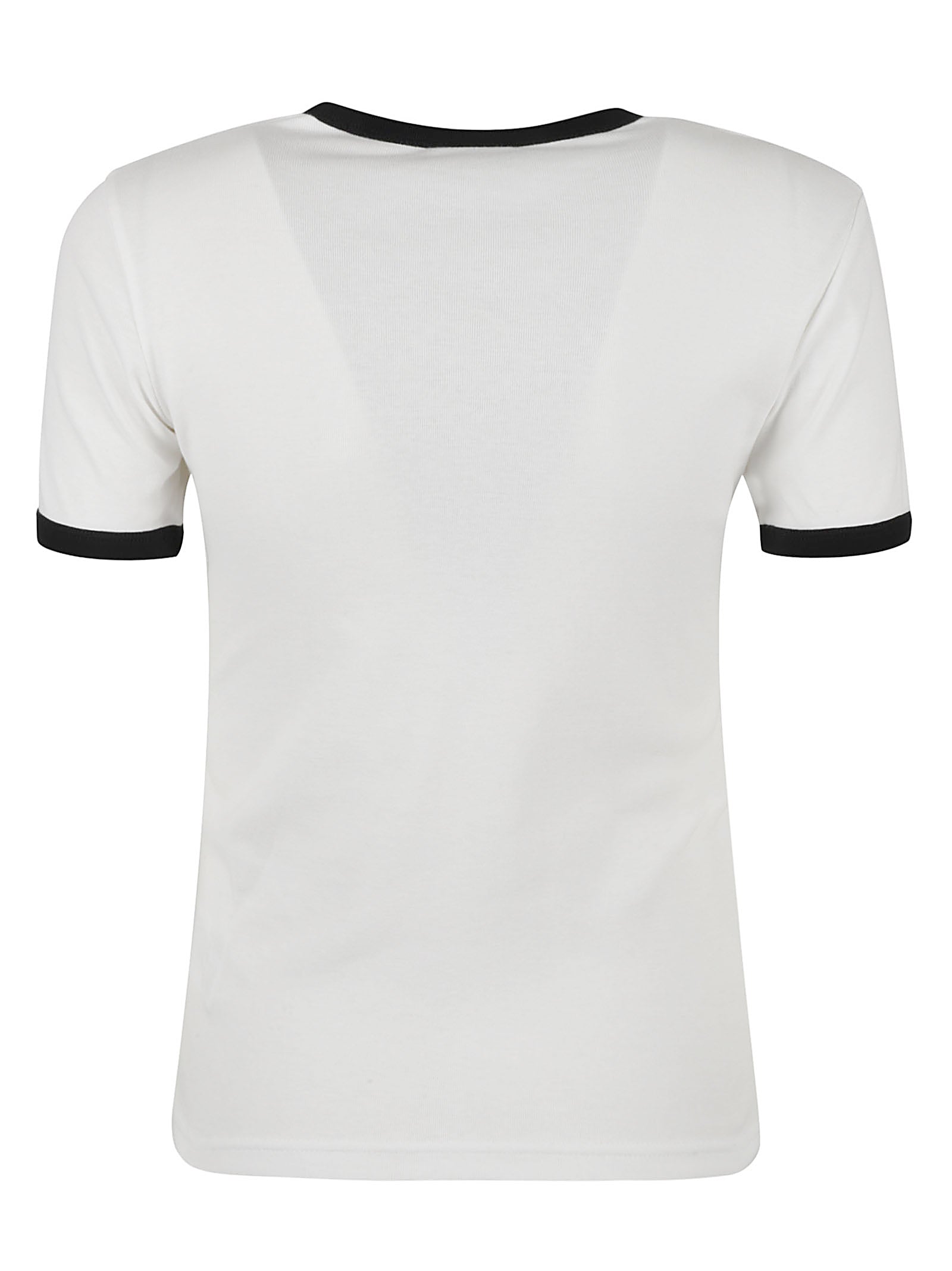 COURREGES Casual Women's T-Shirt with Contrast Border