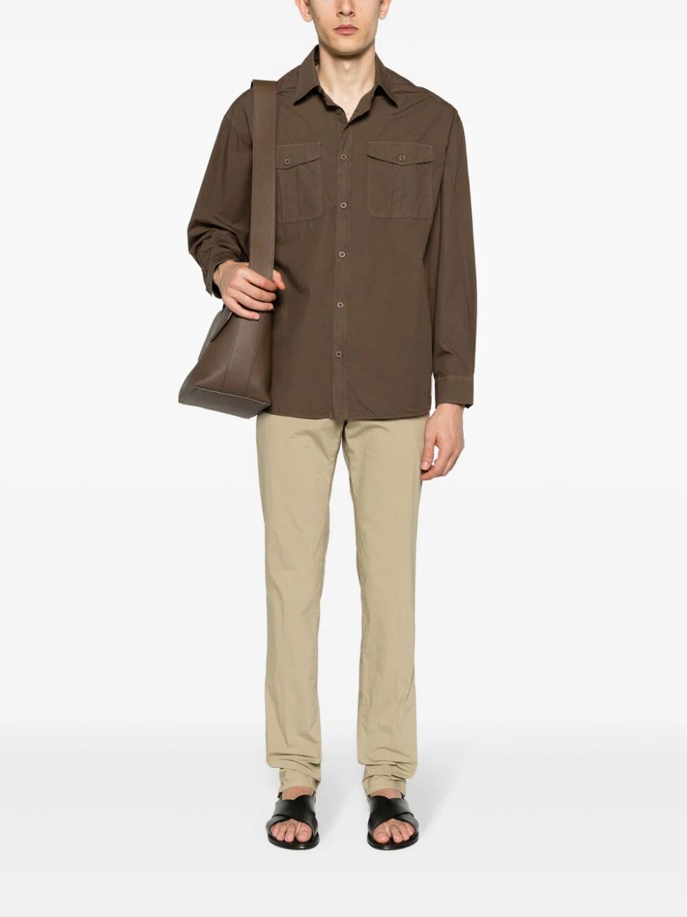 PT01 Slim Flat Front Mini Stretch Light Popeline Pants